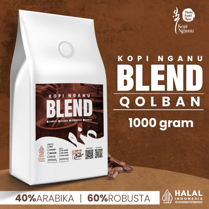 Kopi House Blend Qolban 1 Kg – Untuk Kafe & Warung Kopi