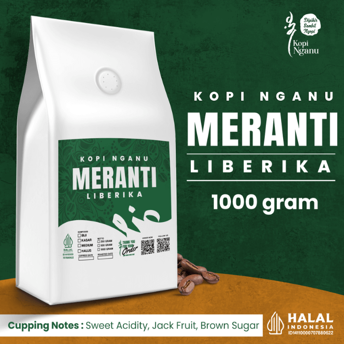 Kopi Liberika Meranti Riau 1kg kopi lokal Riau Kopi Nganu