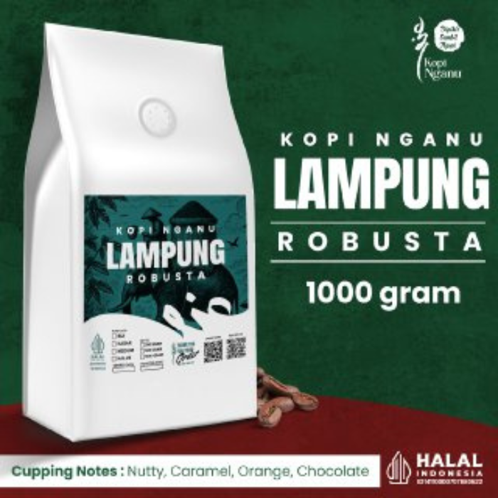 Kopi Robusta Lampung Asli 1kg biji kopi Kopi Nganu Pekanbaru