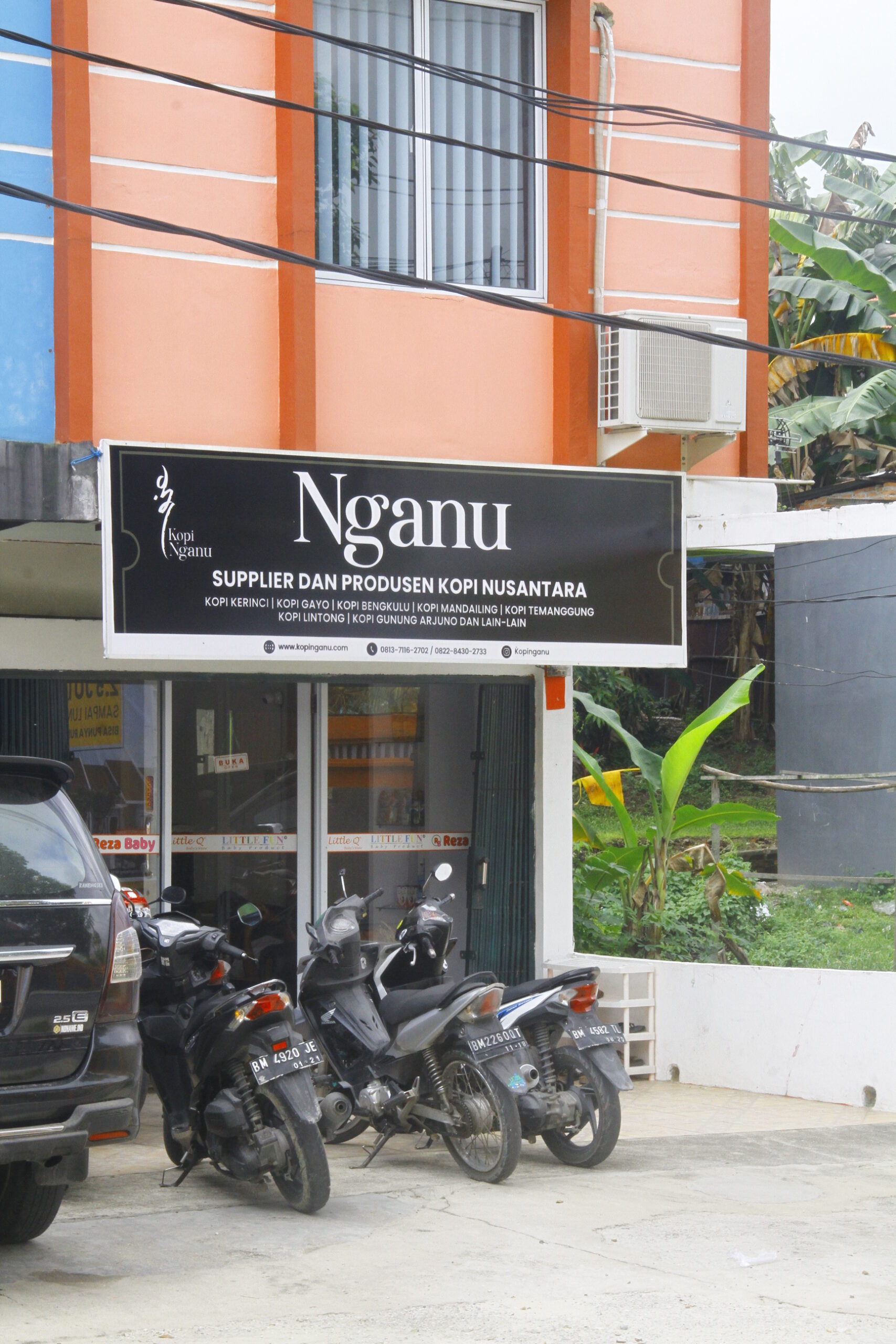 Kantor pertama Kopi Nganu Indonesia di Jl. Melati Indah, Pekanbaru, tahun 2019